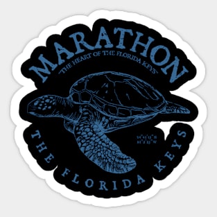 Marathon Turtle Florida Keys Scuba Fishing Diving Sticker